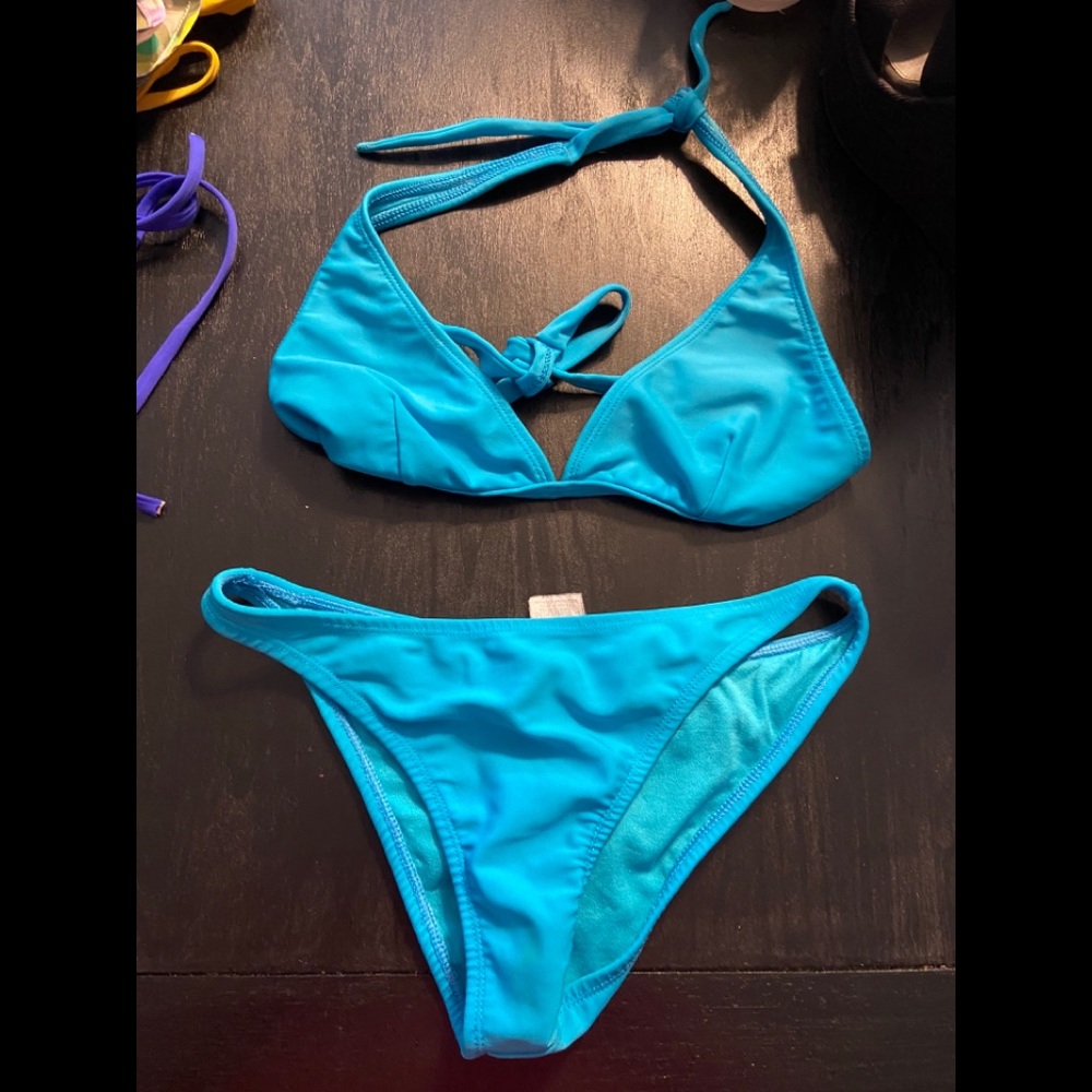 blue bikini
